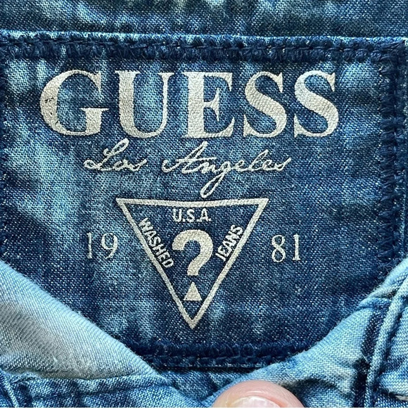 Girls Guess Denim With Flowy Bottom Dress Size S (7/8) - Picture 7 of 8